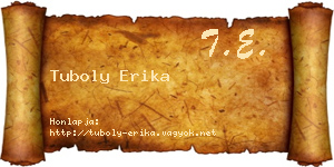 Tuboly Erika névjegykártya