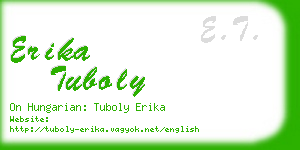 erika tuboly business card